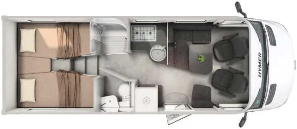 Tagesgrundriss Hymer B-Klasse MC T 600 BlackLine