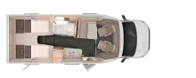 Grundriss Nacht Knaus Van TI Plus 650 MEG Platinum Selection - Einzelbetten, RFK, SAT.....