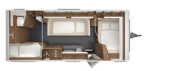Grundriss Nacht Tabbert Rossini 620 DM 2,5 Finest Edition