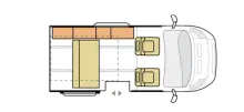 Grundriss Tag Adria Active Pro - mit Automatik & Aufstelldach