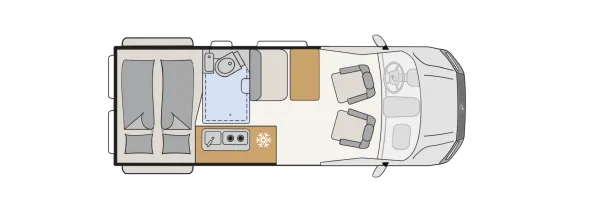 Tagesgrundriss Dethleffs Globetrail 600 DR