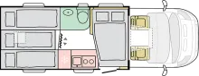 Grundriss Nacht Adria Matrix Axess 600 SL