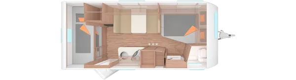 Tagesgrundriss Weinsberg CaraOne 500 FDK