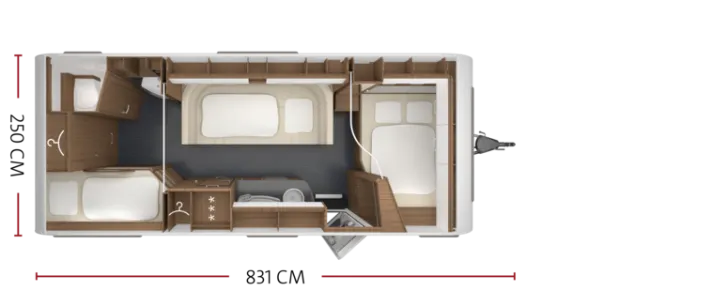 Grundriss Tag Tabbert Rossini 620 DM 2,5 Finest Edition