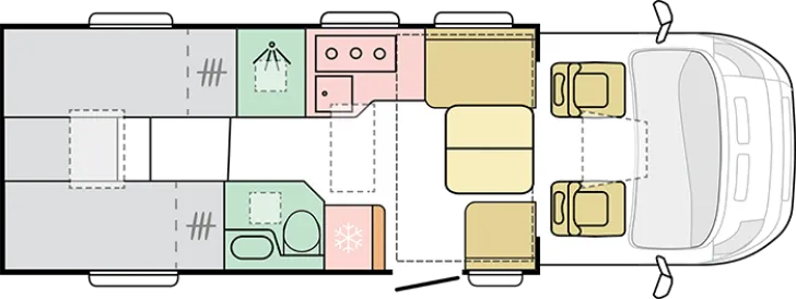 Grundriss Tag Adria Matrix Axess 650 DL