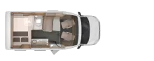 Grundriss Nacht Knaus Tourer VAN 500 MQ Vansation - AUTOMATIK -