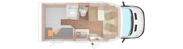 Tagesgrundriss Weinsberg CaraLoft 600 MEG