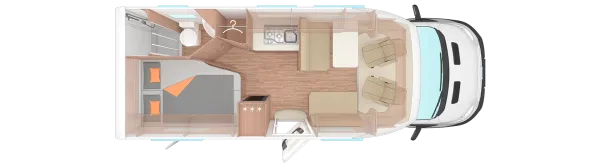 Tagesgrundriss Weinsberg CaraLoft 650 MF