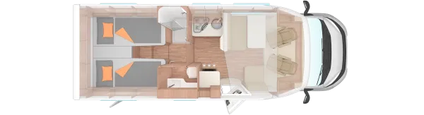 Tagesgrundriss Weinsberg CaraSuite 700 ME