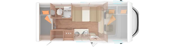 Tagesgrundriss Weinsberg CaraHome 600 DKG