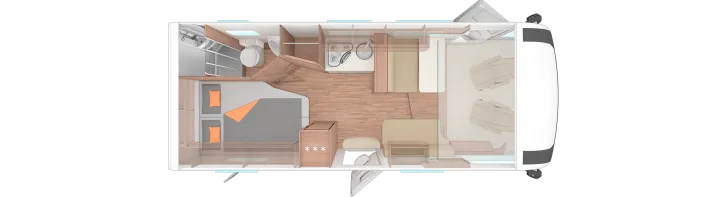 Grundriss Tag Weinsberg CaraCore 650 MF verfügbar ab Oktober 2026