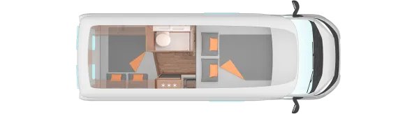 Nachtgrundriss Weinsberg CaraBus 600 MQH