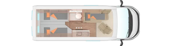 Nachtgrundriss Weinsberg CaraTour 600 ME