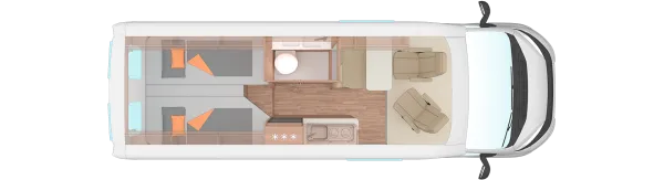 Tagesgrundriss Weinsberg CaraTour 630 ME