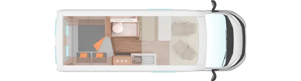 Tagesgrundriss Weinsberg CaraTour 600 DQ