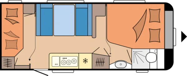 Tagesgrundriss Hobby Excellent Edition 560 KMFe