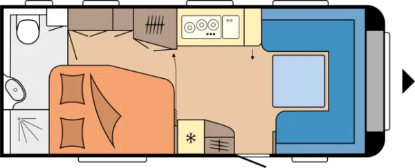 Tagesgrundriss Hobby Prestige 560 WFU