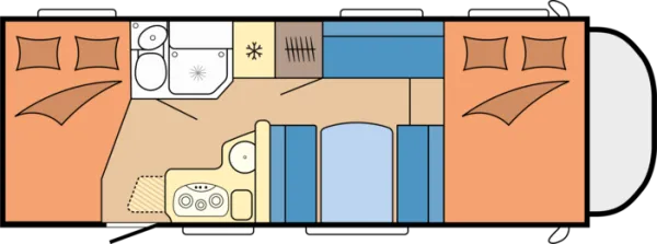 Tagesgrundriss Hobby Optima ONTOUR A70 GFM