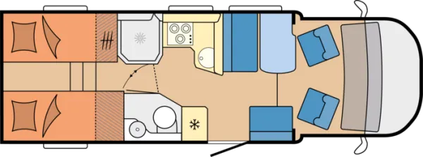Tagesgrundriss Hobby Optima De Luxe T70 GE
