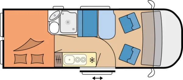 Tagesgrundriss Hobby Vantana De Luxe K60 FT