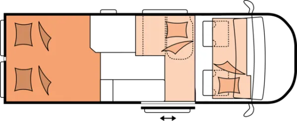 Nachtgrundriss Hobby Vantana De Luxe K65 ET