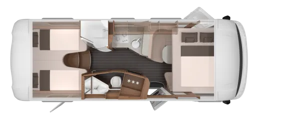 Nachtgrundriss Knaus Sun I 700 LEG