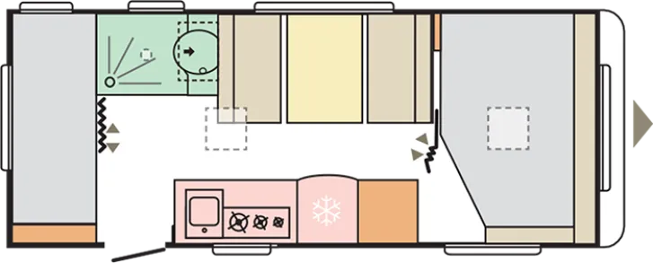 Grundriss Tag Adria Altea 542 PK 3er Stockbett- Abverkauf