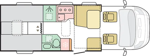 Tagesgrundriss Adria Matrix ALL-IN 670 SL