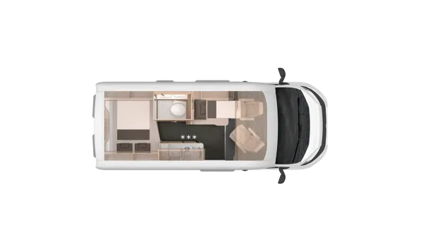 Nachtgrundriss Knaus BoxLife Pro 540 ROAD (Peugeot) 60 Years