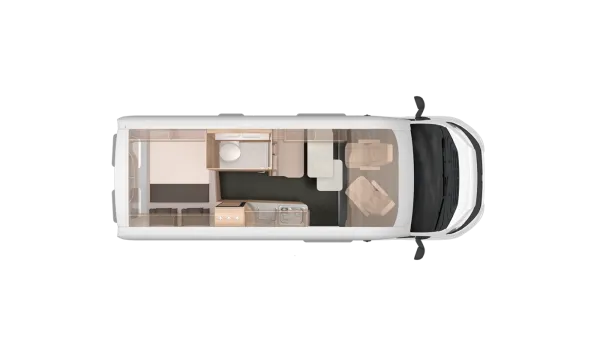 Tagesgrundriss Knaus BoxLife Pro 600 STREET (Peugeot) 60 Years