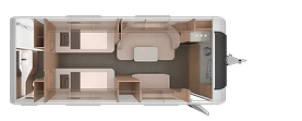 Tagesgrundriss Knaus Südwind 650 PEB 60 YEARS