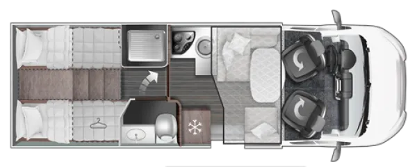 Tagesgrundriss Roller Team Kronos 284 TL