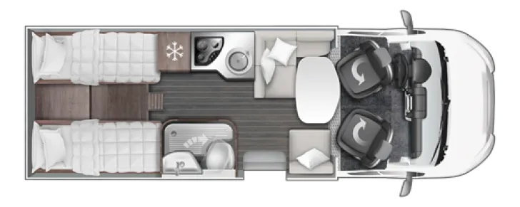 Grundriss Tag Roller Team Kronos 285 P