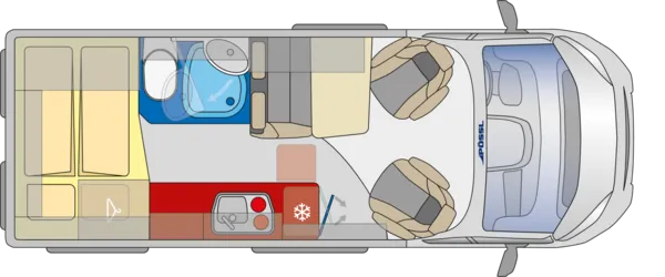 Tagesgrundriss Pössl Summit 600 Plus