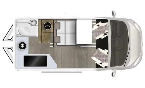 Tagesgrundriss Karmann Mobil Duncan 545