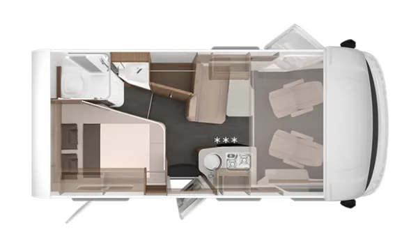 Tagesgrundriss Knaus Van I 550 MF