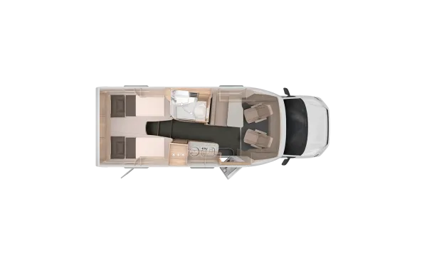 Nachtgrundriss Knaus Van TI Plus 650 MEG Platinum Selection