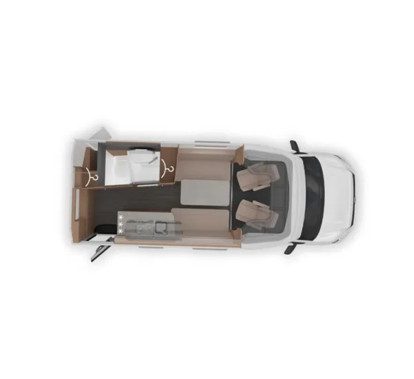 Tagesgrundriss Knaus Tourer CUV 500 LT CUVISION
