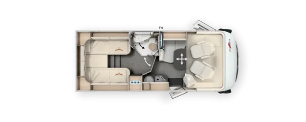 Tagesgrundriss Malibu I 441 LE Touring