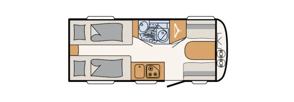 Tagesgrundriss Dethleffs c' joy 460 LE