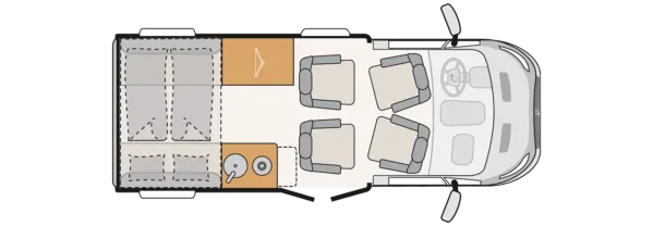 Tagesgrundriss Dethleffs Yoka Go T 1