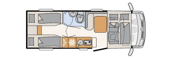 Tagesgrundriss Dethleffs Globebus I 6