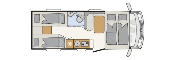 Tagesgrundriss Dethleffs Globebus I 4