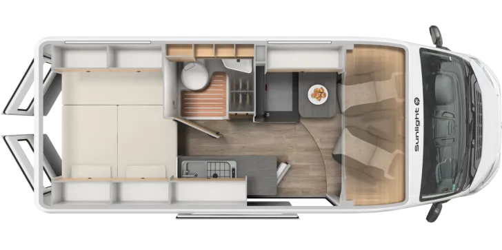Grundriss Tag Sunlight Camper Van Cliff 600