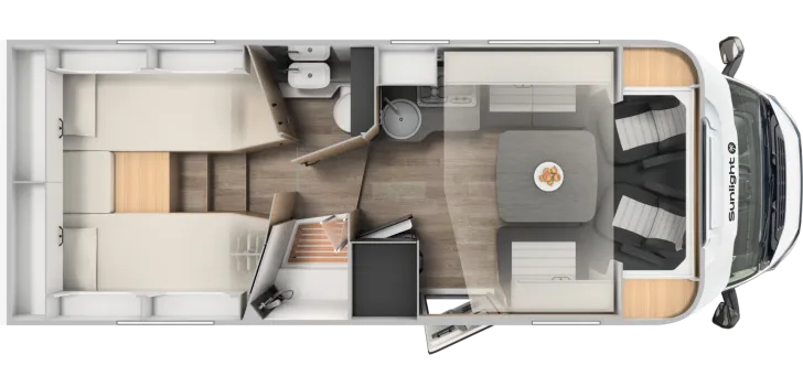 Grundriss Tag Sunlight T 68C Adventure Edition