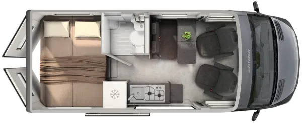 Tagesgrundriss Hymer Camper Van Grand Canyon S CrossOver