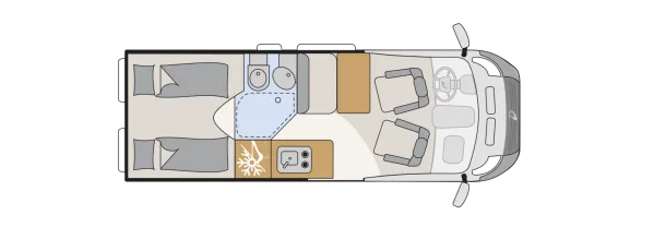 Tagesgrundriss Dethleffs Globetrail 640 ER