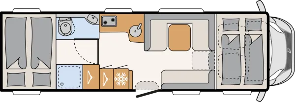 Tagesgrundriss Dethleffs XL Family A 7872-2