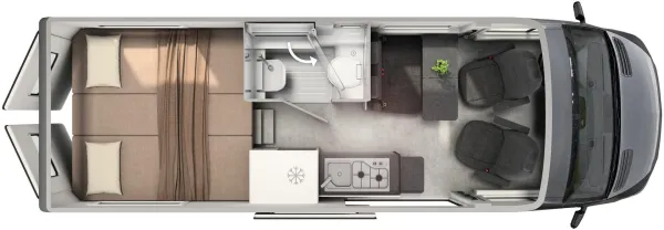 Tagesgrundriss Hymer Camper Van Grand Canyon S 700