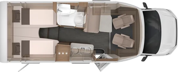 Tagesgrundriss Knaus Van TI 640 MEG VANSATION